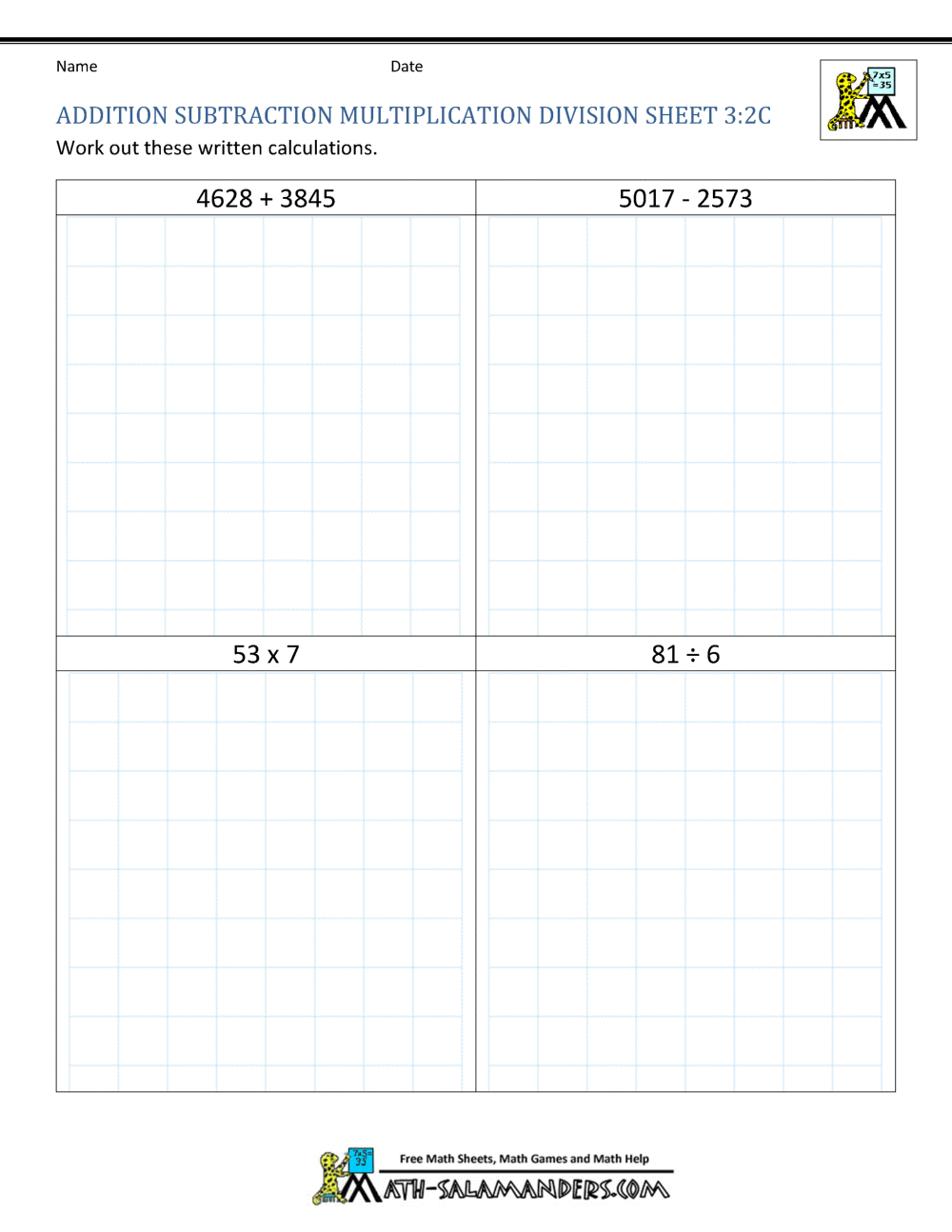 Math Worksheets Superstar Worksheets
