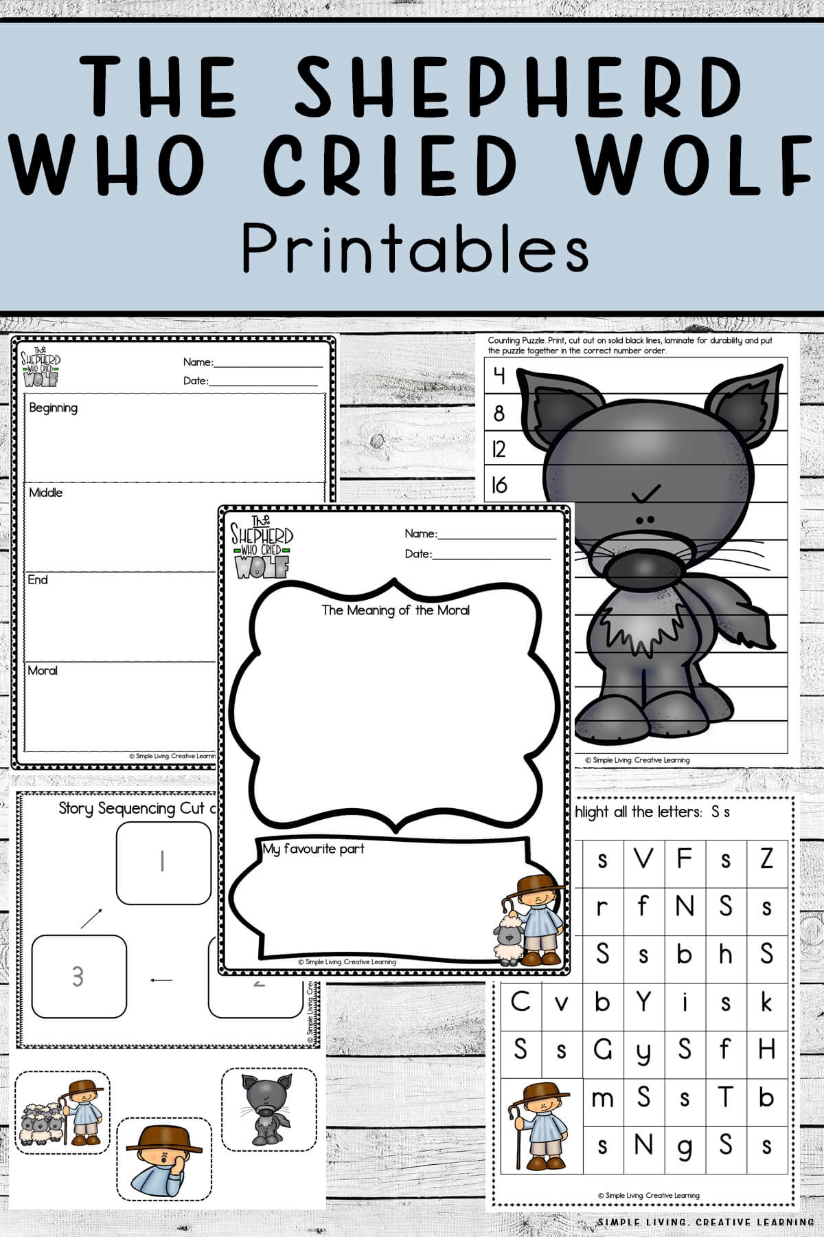 Aesop S Fables Printables The Shepherd Who Cried Wolf Printables Simple Living Creative Learning