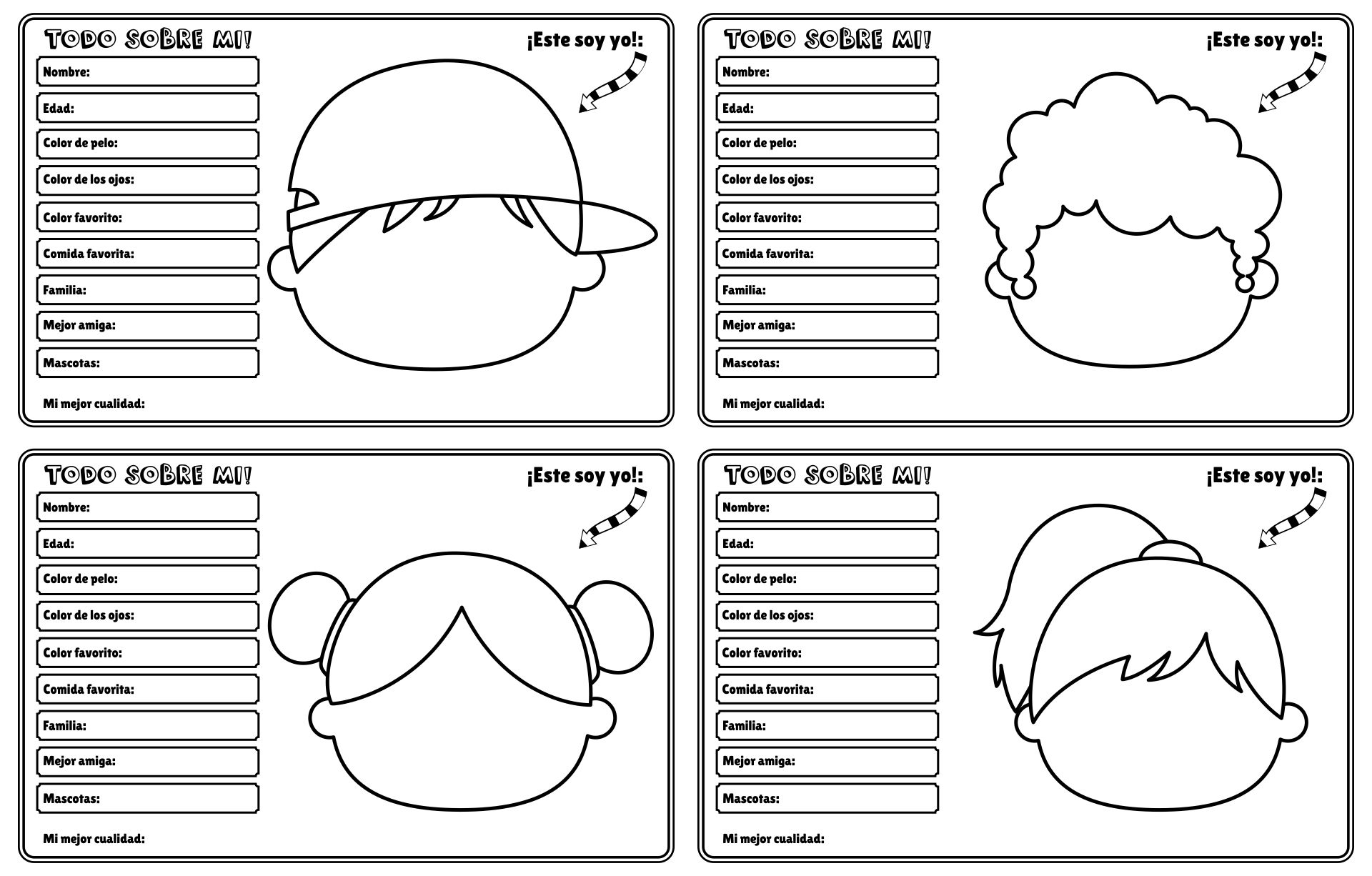 All About Me Worksheet Spanish 20 Free PDF Printables Printablee All About Me Worksheet Spanish 20 Free PDF Printables Printablee