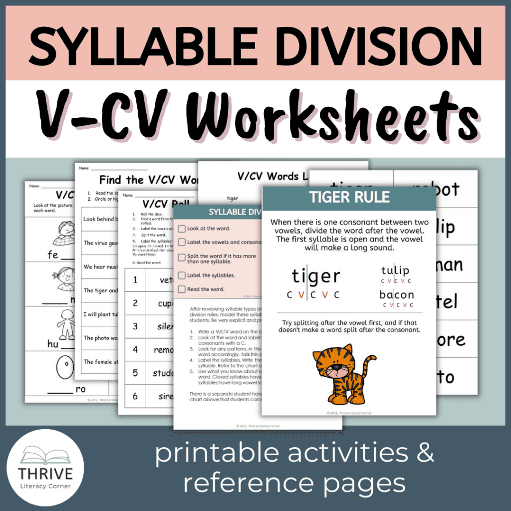 All About The Open Syllable FREE Anchor Charts Teaching V V Words With Free Printable Word List Literacy Learn