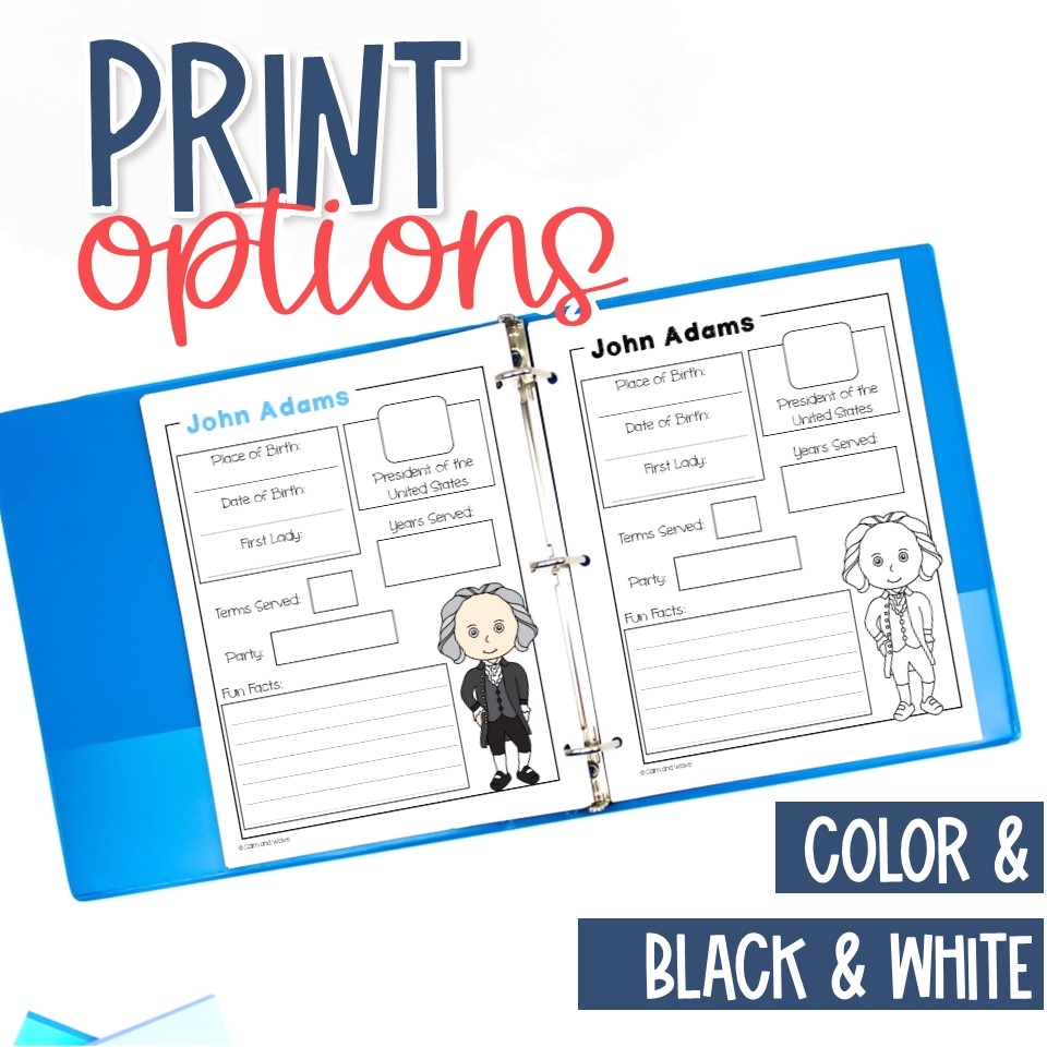 All United States President Fact Worksheets Free Printable Digital Resource Homeschool Unit Study Calm Wave All United States President Fact Worksheets Free Printable Digital Resource Homeschool Unit Study Calm Wave