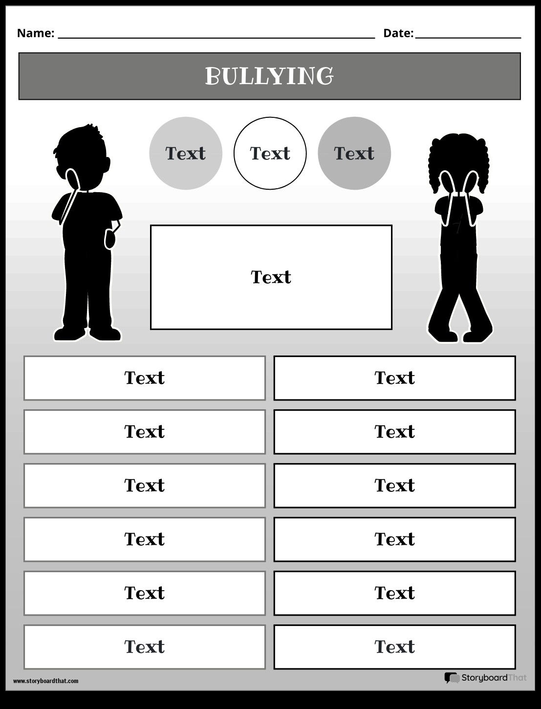 Anti Bullying Worksheets Activities Storyboard That 2025