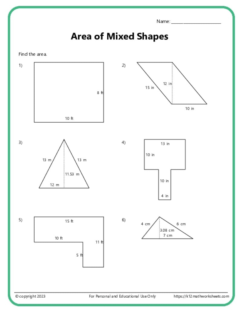 Perimeter Of Triangles Worksheets Printable