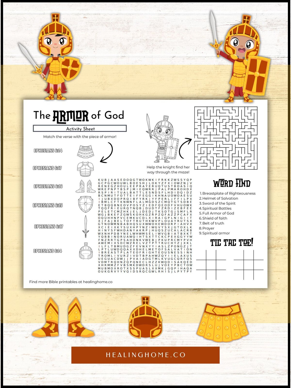 Armor Of God Activity Sheet Free Download Healing Home Free Printable Armor Of God Activities On Sunday School Zone