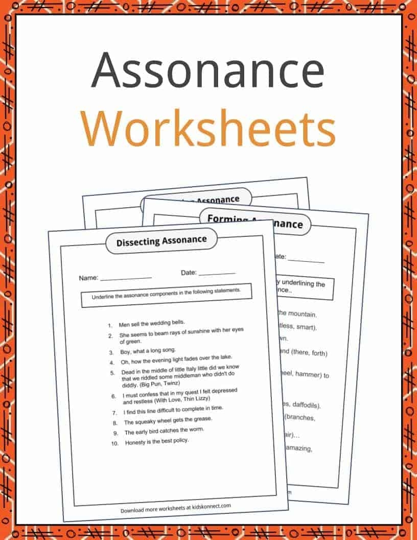 Assonance Examples Definition And Worksheets KidsKonnect