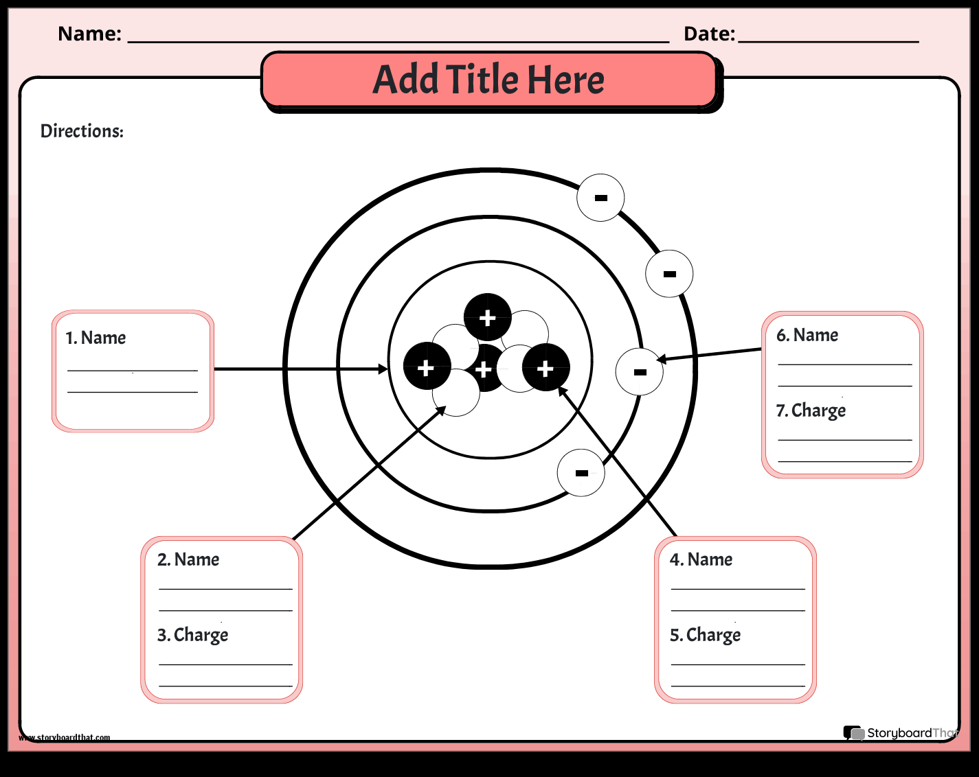 Atoms Molecules Worksheets Free Science Tools
