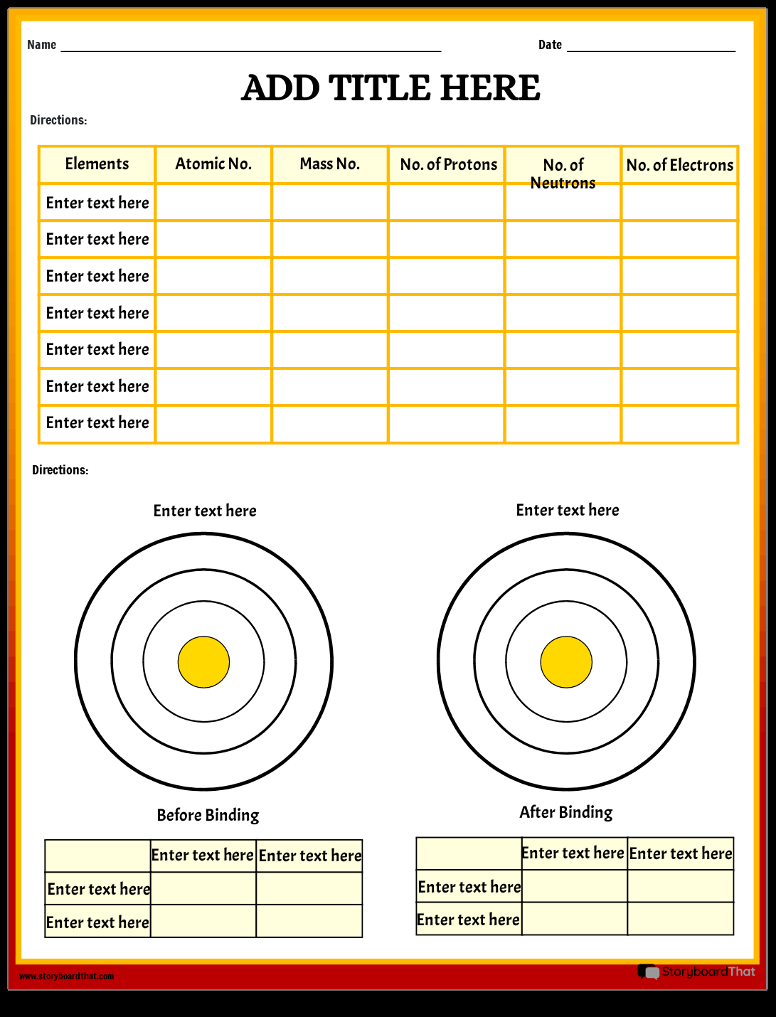 Atoms Molecules Worksheets Free Science Tools
