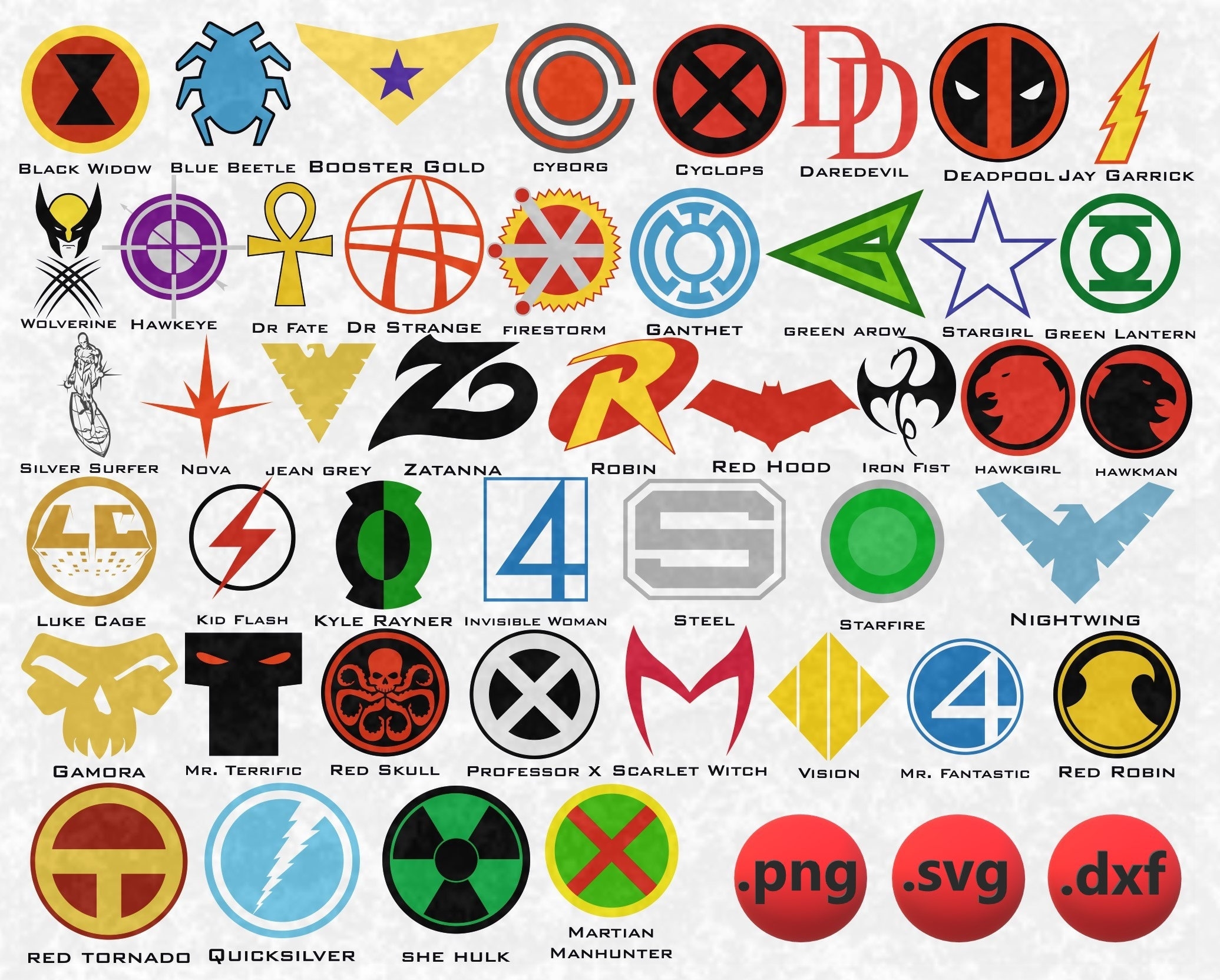 Avengerssvg Superhero Symbol Bundle Svg Digital Files Super Hero Logo SVG DXF PNG Marvelsvg Clipart And Cricut Degigns Super Hero Bundle Etsy