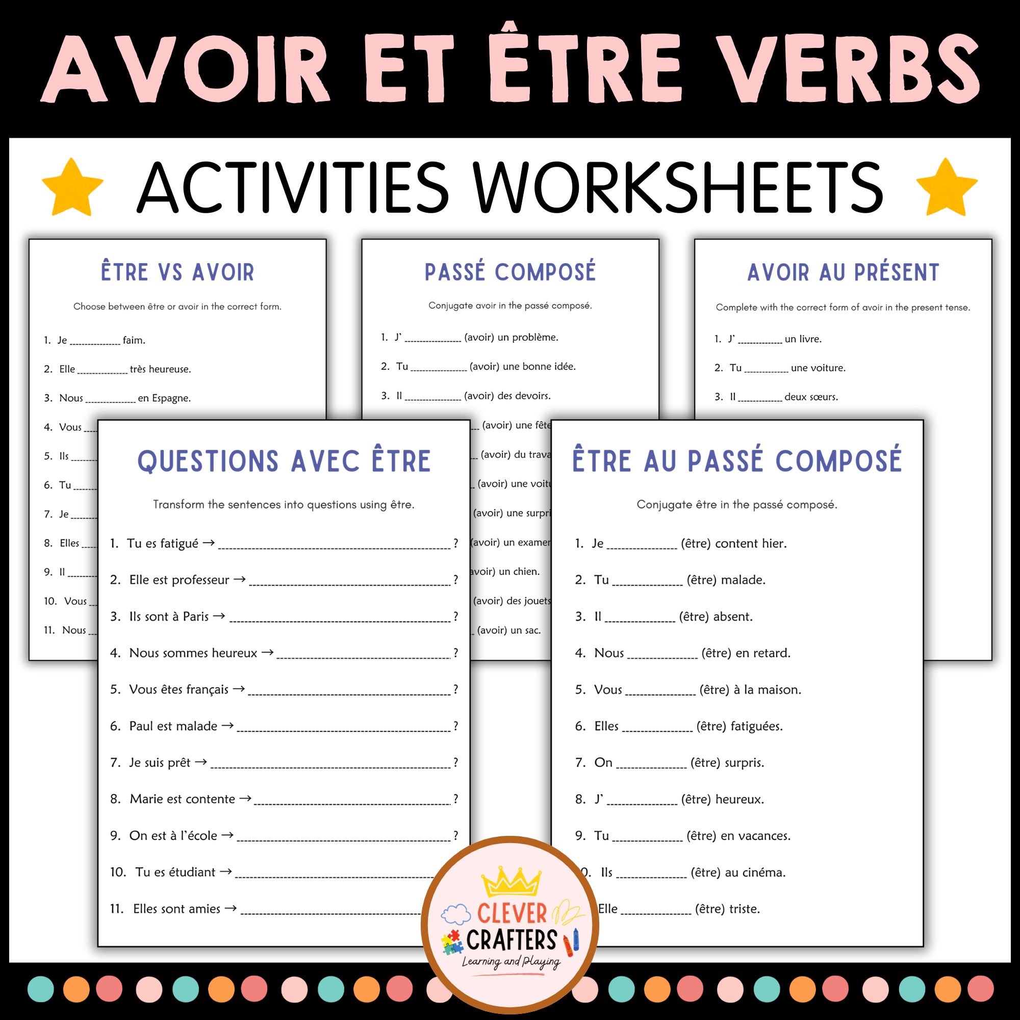French IR Verbs Grammar Snacks