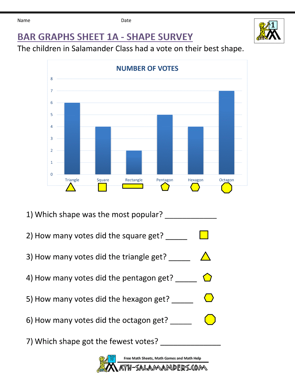 Free Printable Christmas Bar Graph Worksheet