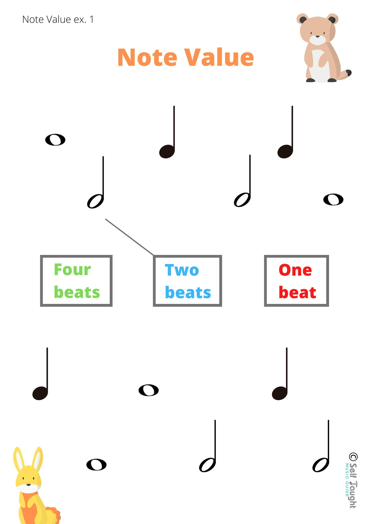 Basic Note Value Worksheet For Beginners Worksheets Library