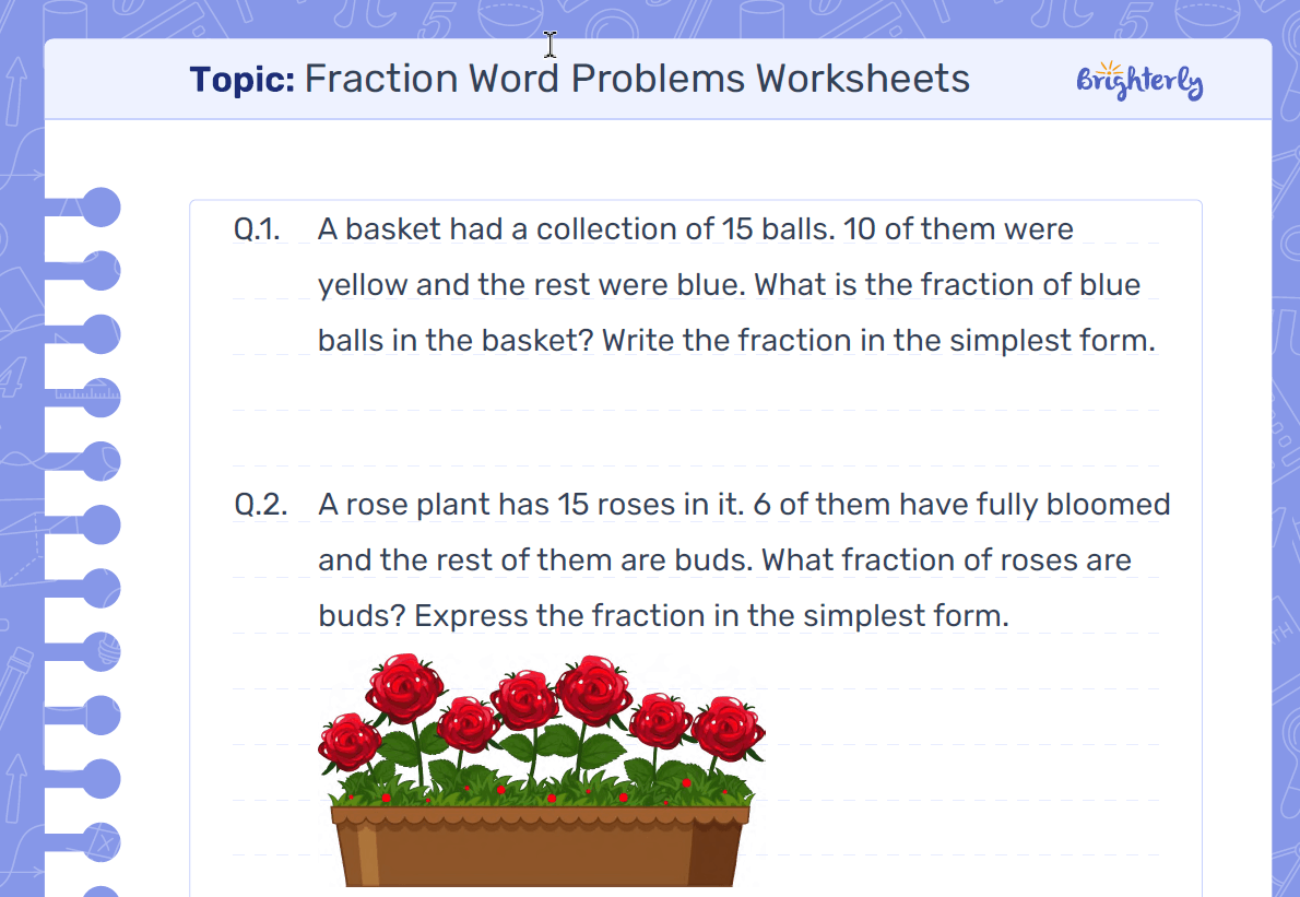 Become A Better Mathematician With Printable Fraction Word Problems Worksheets