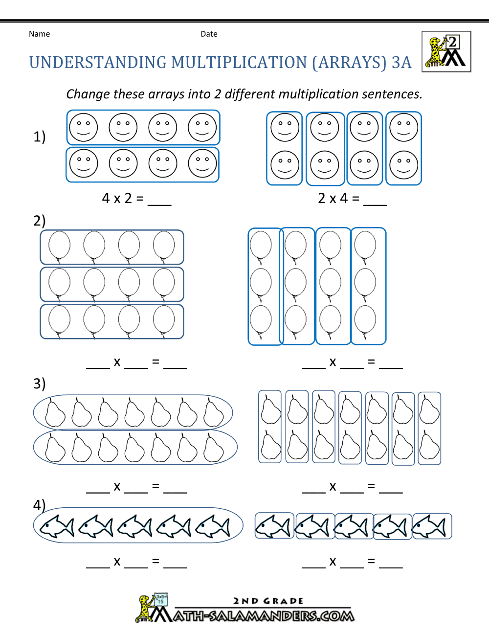 Beginning Multiplication Worksheets Beginning Multiplication Worksheets