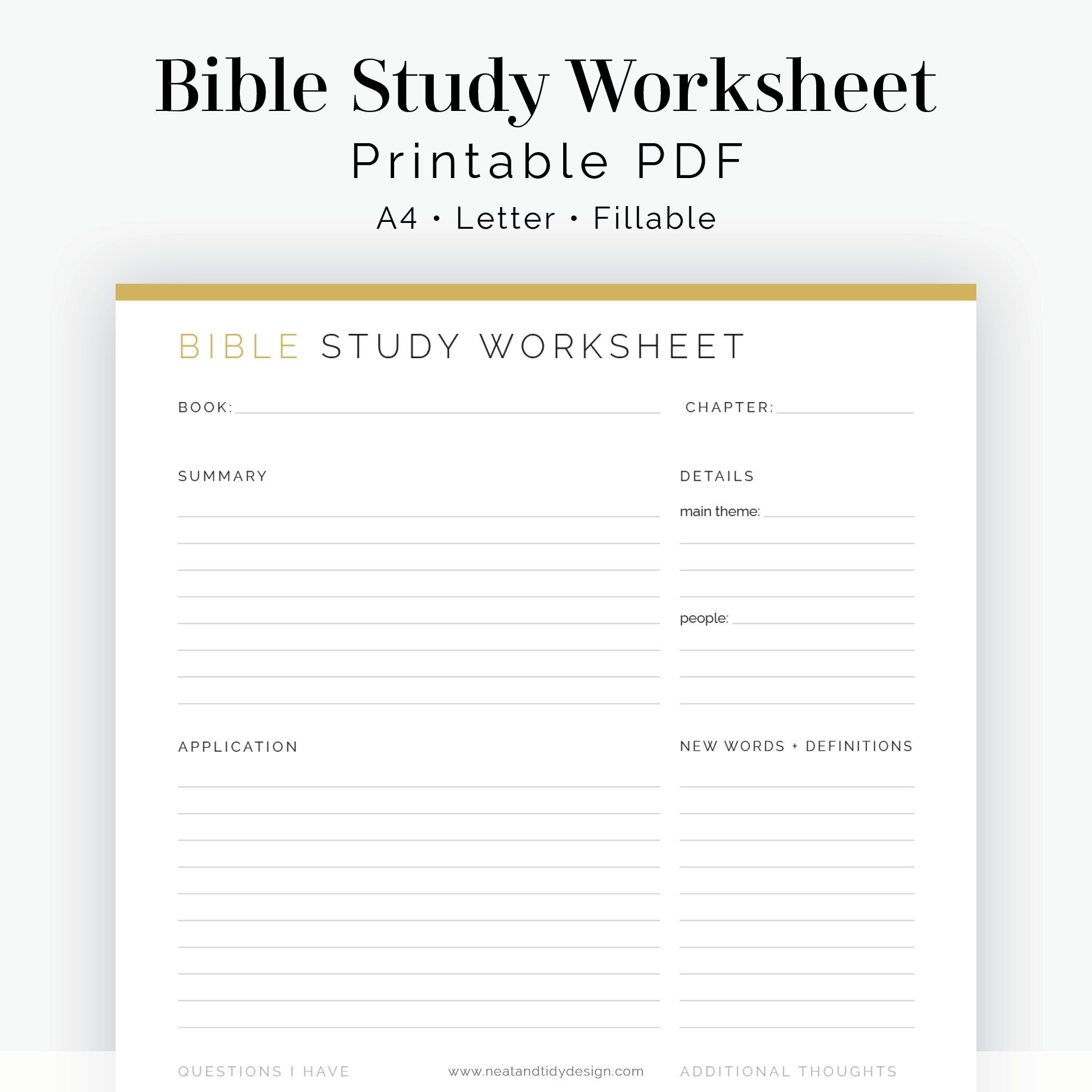Bible Study Worksheets 10 Free PDF Printables Printablee