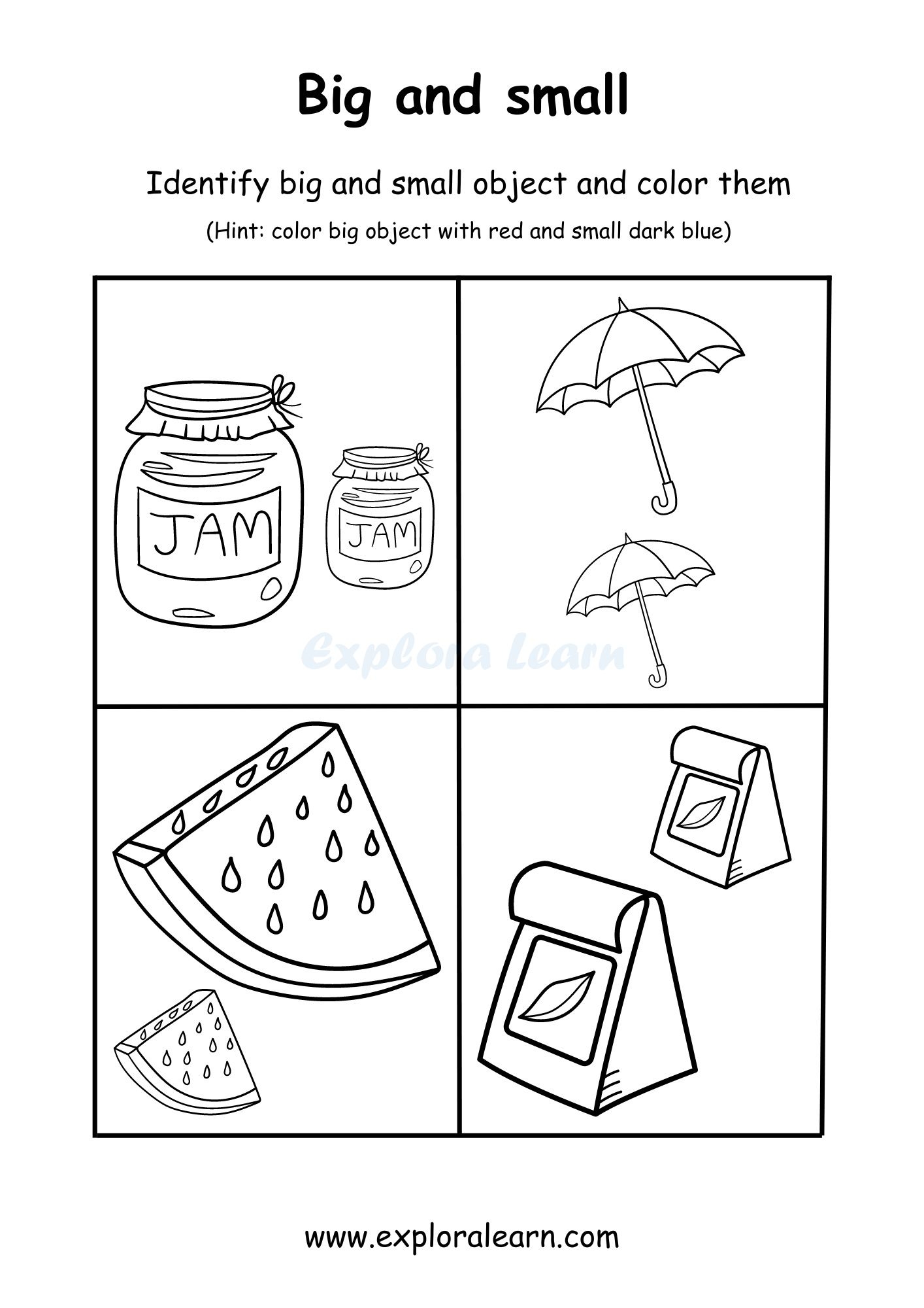 Big And Small Comparison Worksheets For Preschool And Kindergarten 2 To 6 Years Kids Big And Small Comparison Worksheets For Preschool And Kindergarten 2 To 6 Years Kids