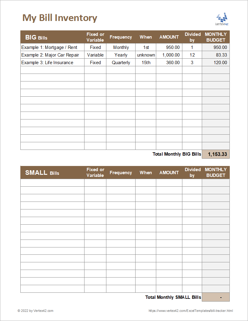 Editable Yearly Bill Tracker Printable Monthly Bill Planner Worksheets Library