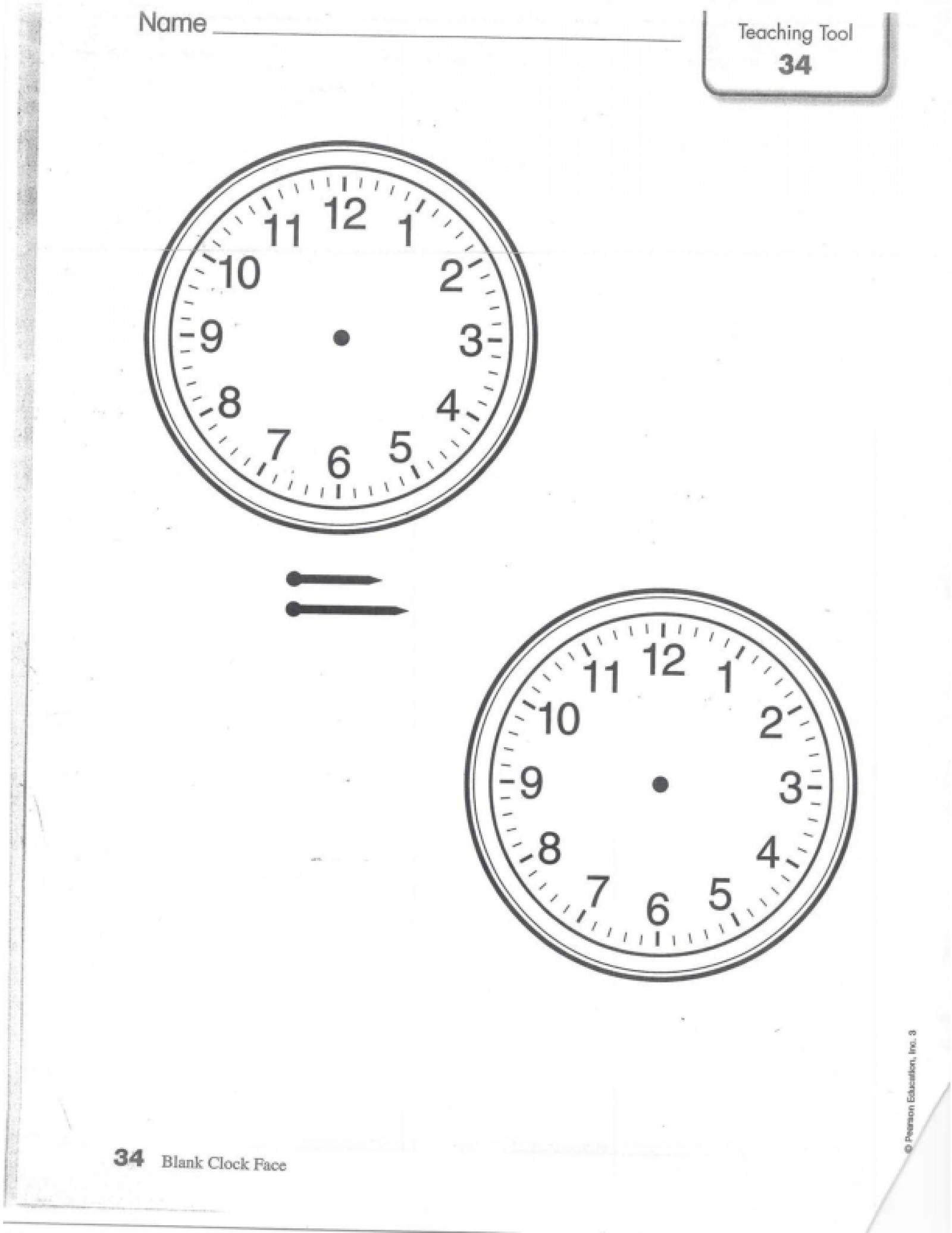 Blank Clock Face LoveToTeach