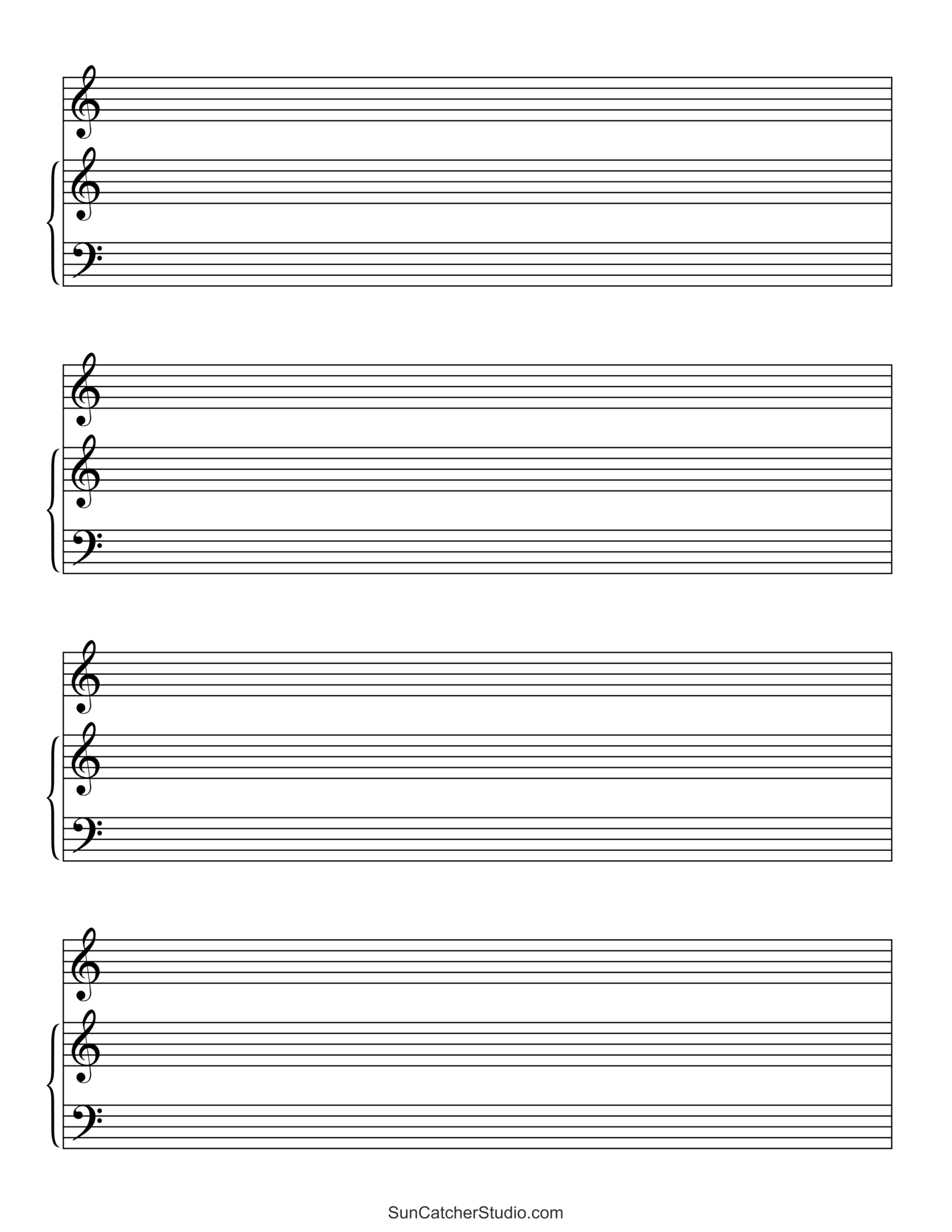 Blank Sheet Music Free Printable Staff Paper Free Printables Lettering SVG Files Tools Apps