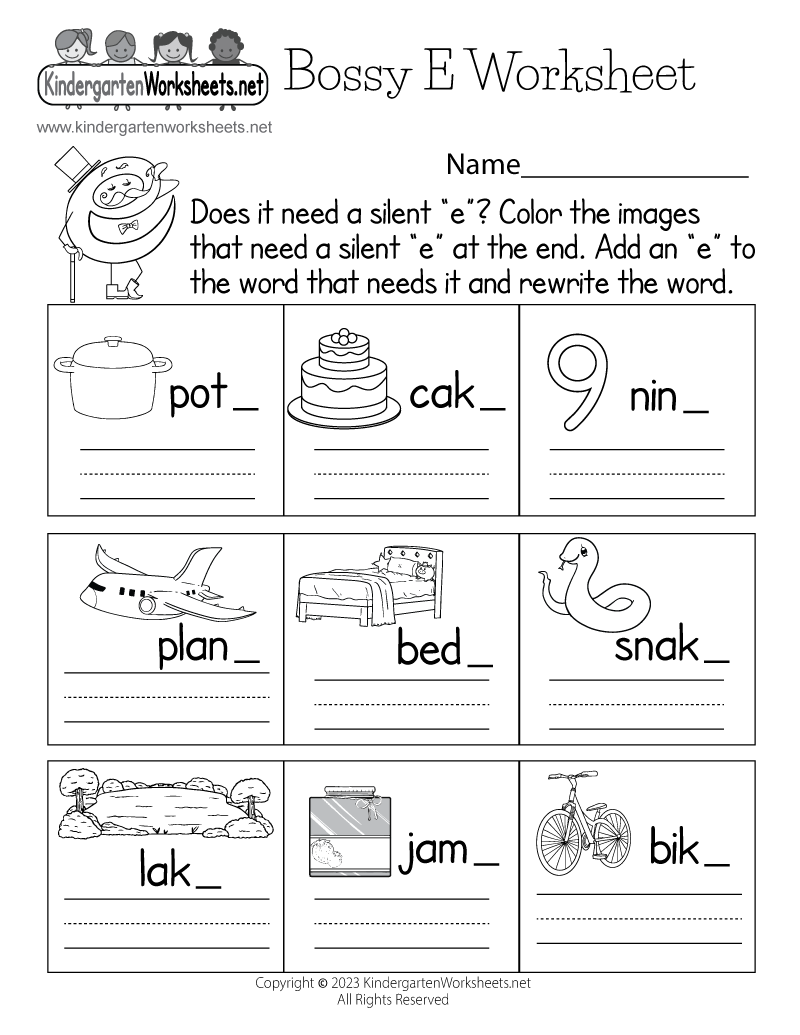 13 Silent E Worksheets Free PDF Printables Teach Prints