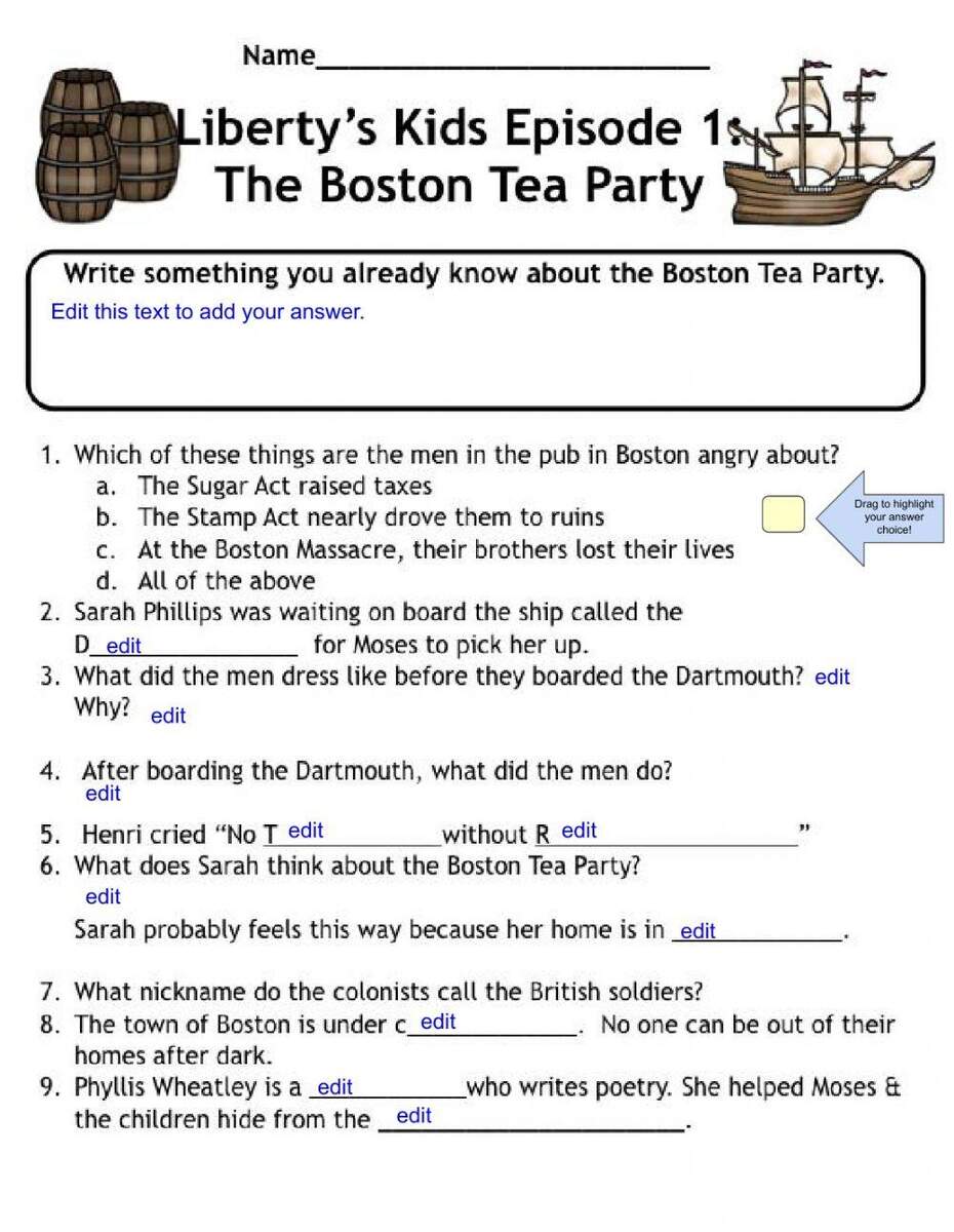 Boston Tea Party Page 1 Online Exercise For Worksheets Library Boston Tea Party Page 1 Online Exercise For Worksheets Library