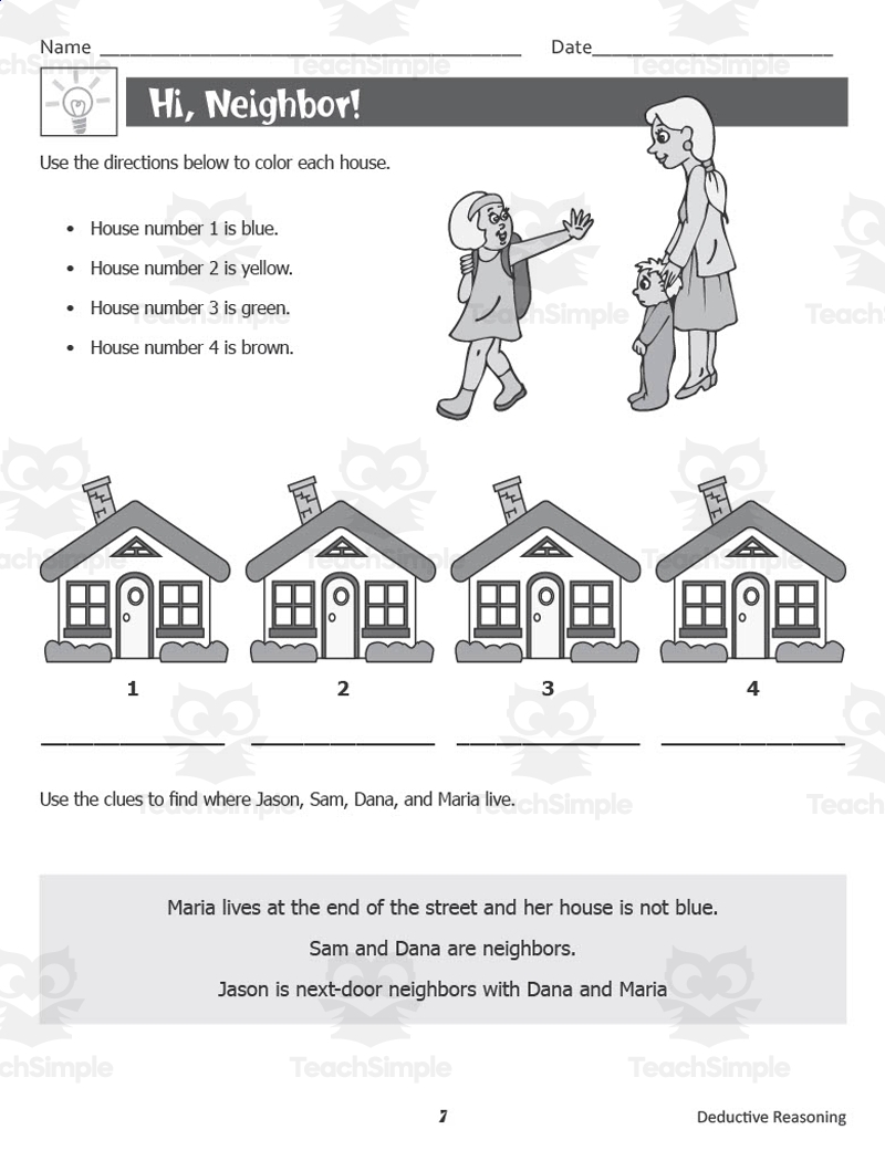 Quiz Worksheet Deductive Reasoning Study