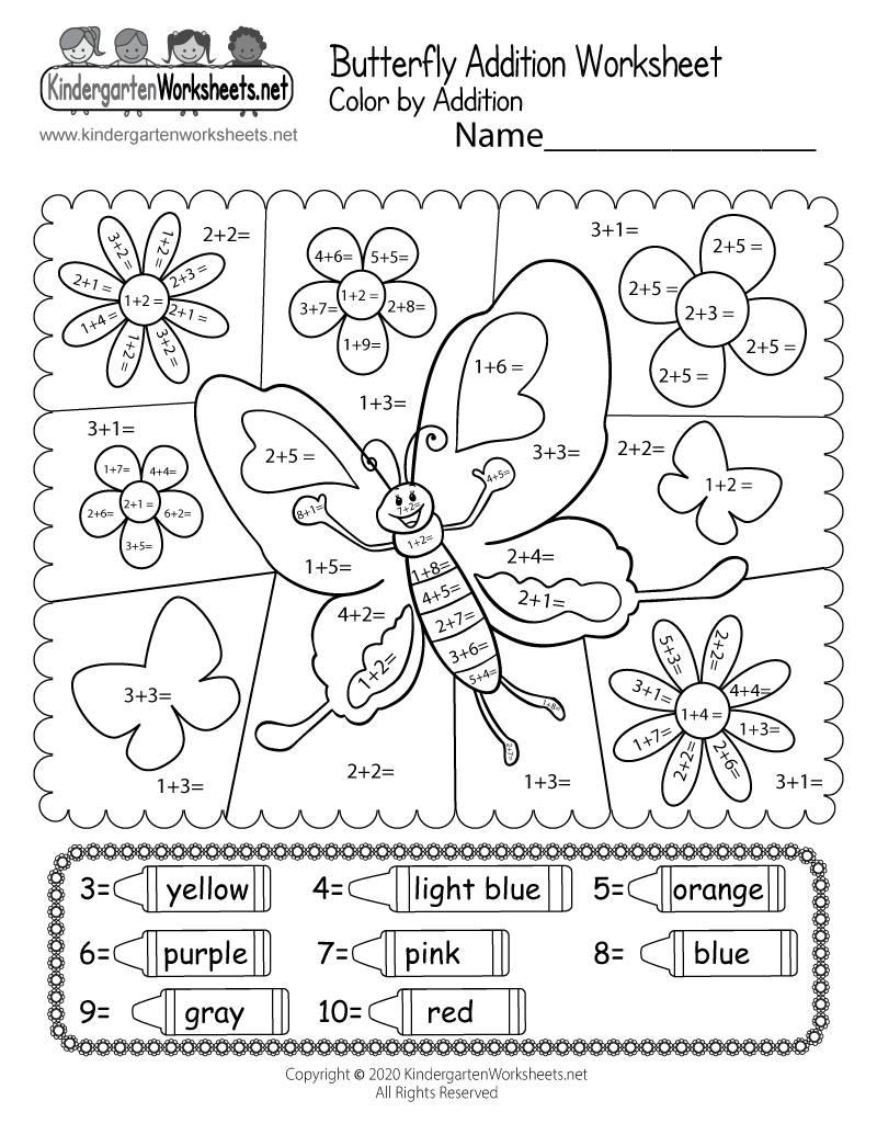 Butterfly Color By Addition Worksheet Free Printable Digital PDF Butterfly Color By Addition Worksheet Free Printable Digital PDF