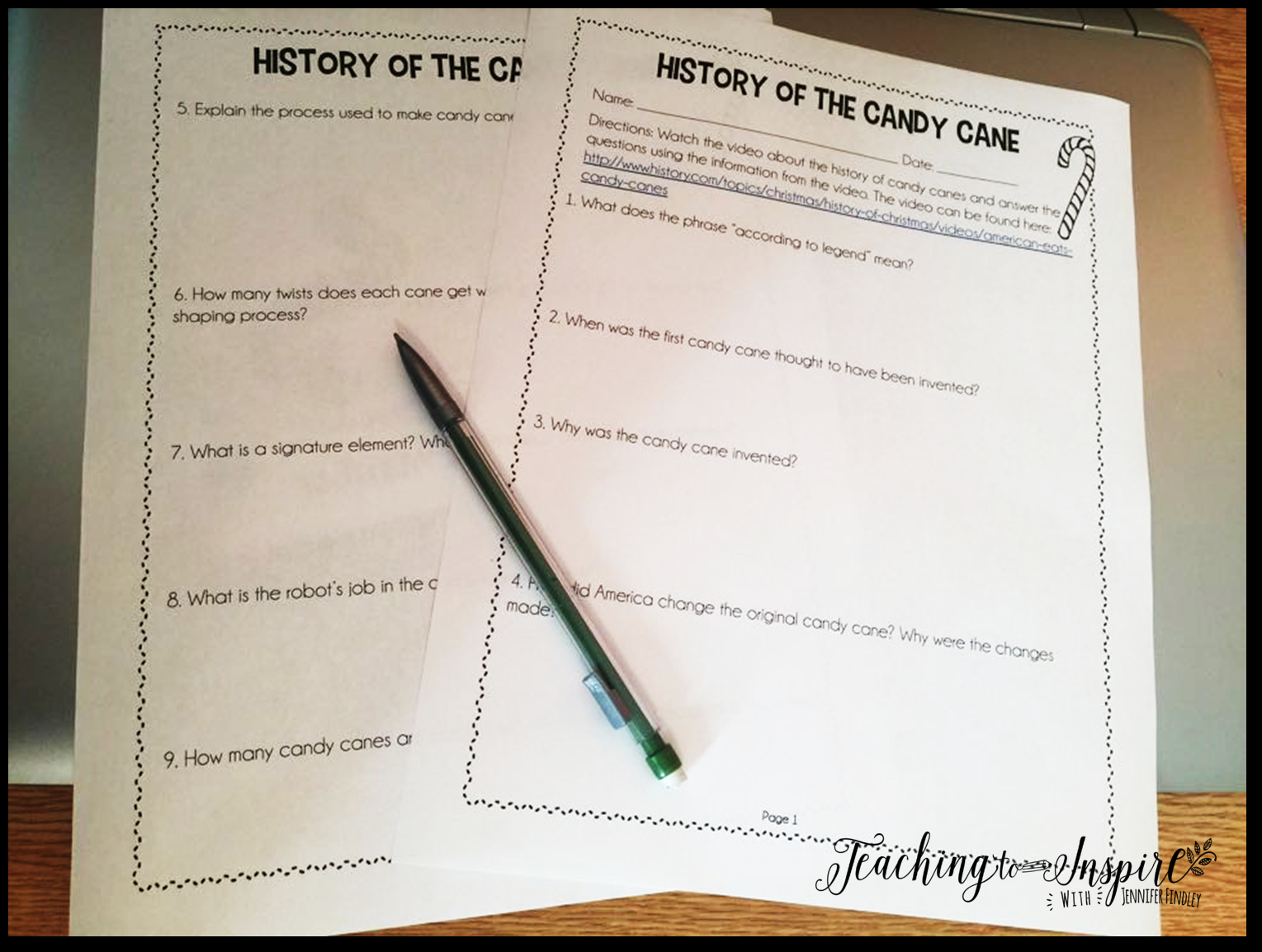 Candy Cane Activities For Upper Elementary Free Teaching With Jennifer Findley