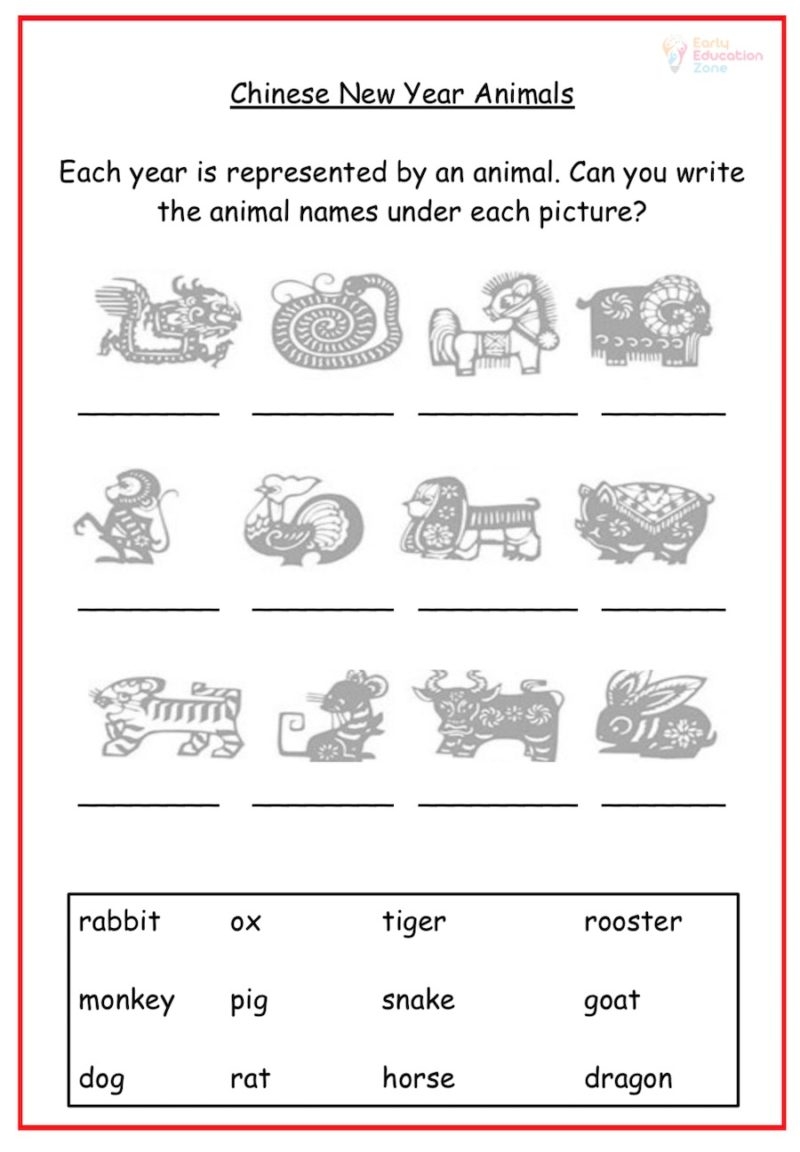 Chinese New Year Animals Early Education Zone Chinese New Year Animals Early Education Zone