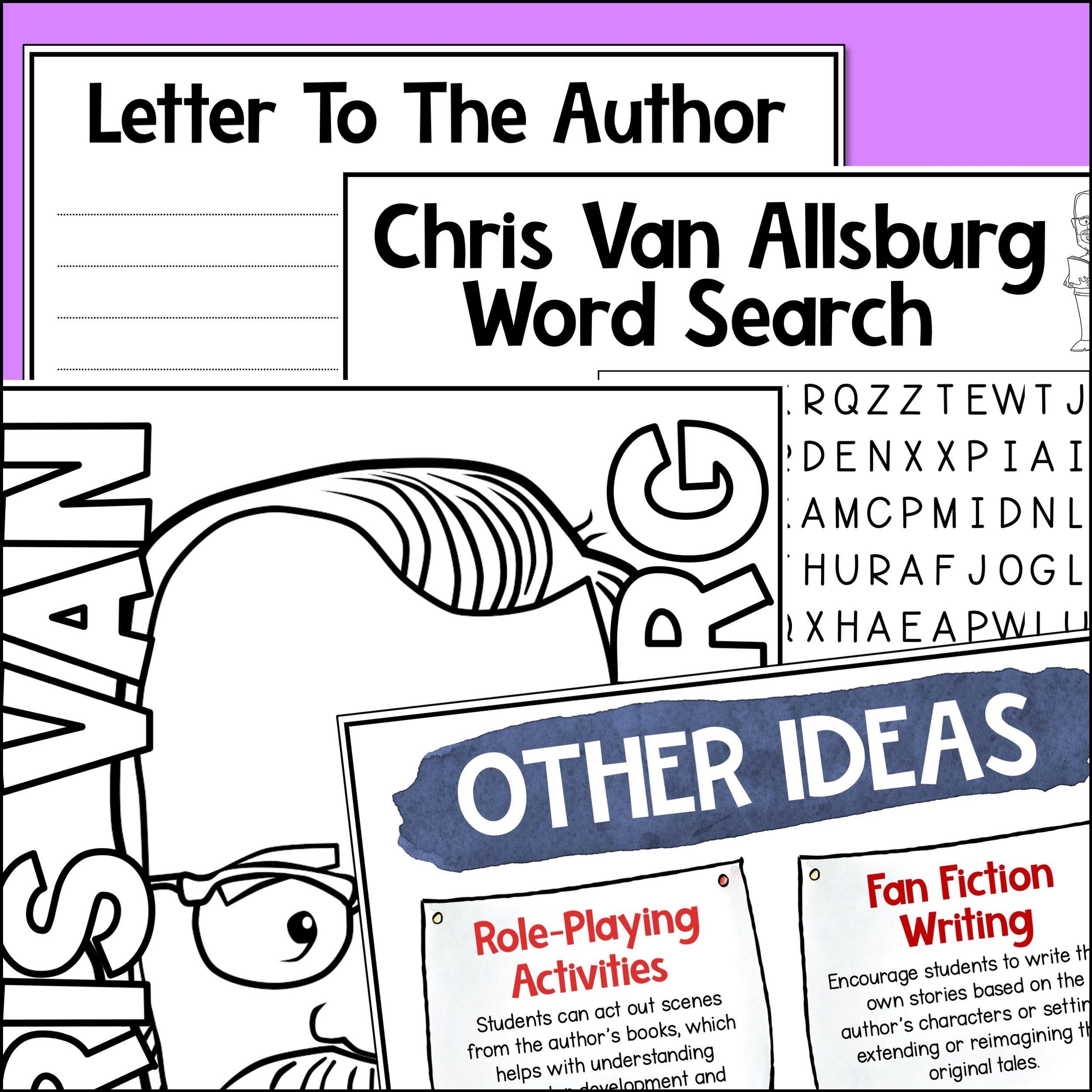 Chris Van Allsburg Author Study Polar Express Jumanji PDF Download Etsy