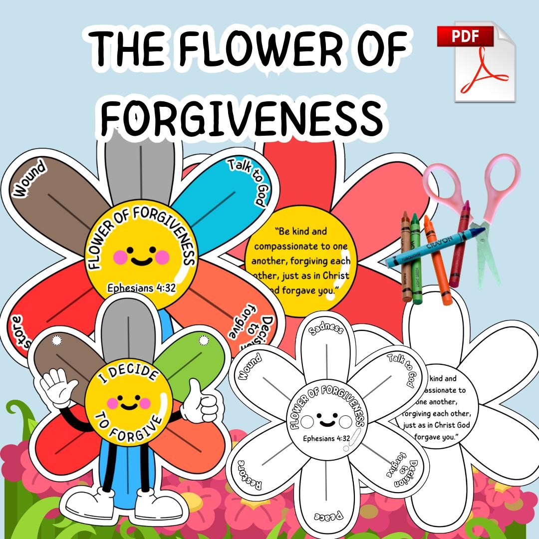 Christian Forgiveness Worksheets Etsy New Zealand