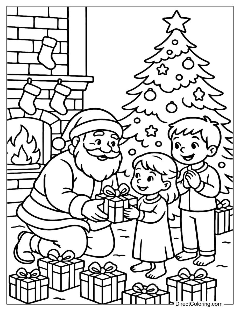 Christmas Coloring Pages Free PDF To Download And Print Printable Santa Coloring Pages Free PDF Downloads