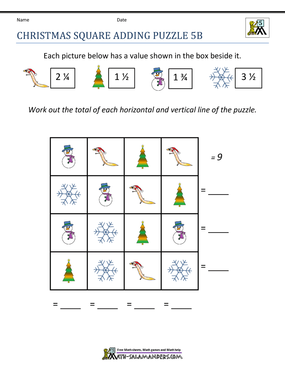Christmas Math 5th Grade Worksheets Christmas Math 5th Grade Worksheets