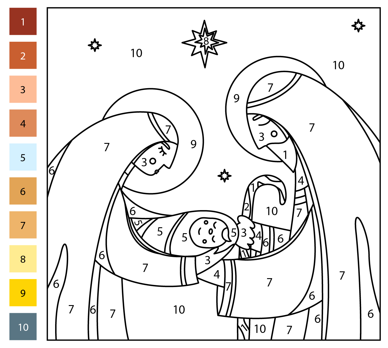 Nativity Coloring Pages Free Printable Kids Activity Zone