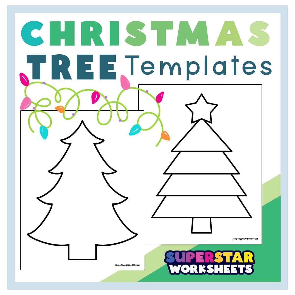 Christmas Tree Coloring Pages For Kid 12 Printable Sheets