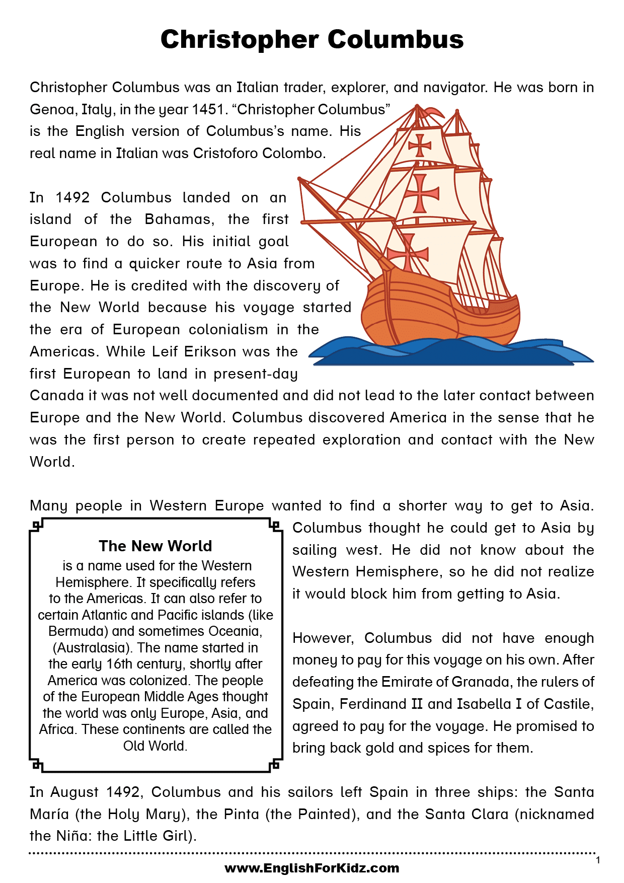 Christopher Columbus Coloring Pages Mamas Learning Corner Worksheets Library Christopher Columbus Coloring Pages Mamas Learning Corner Worksheets Library