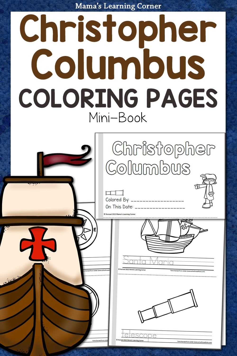 Christopher Columbus Coloring Pages Mamas Learning Corner Christopher Columbus Coloring Pages Mamas Learning Corner