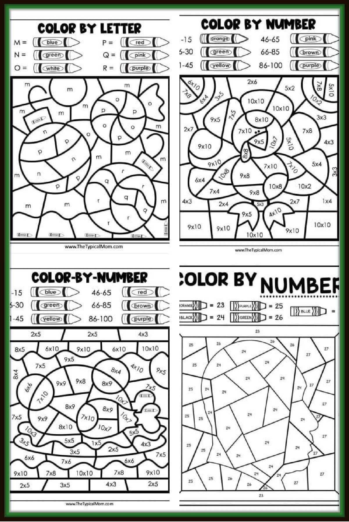 Color By Number Free Printables The Typical Mom Color By Number Free Printables The Typical Mom