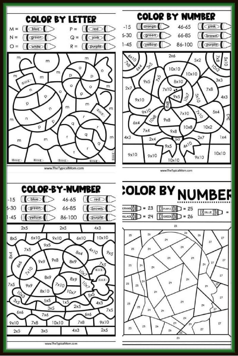 Color By Number Free Printables The Typical Mom