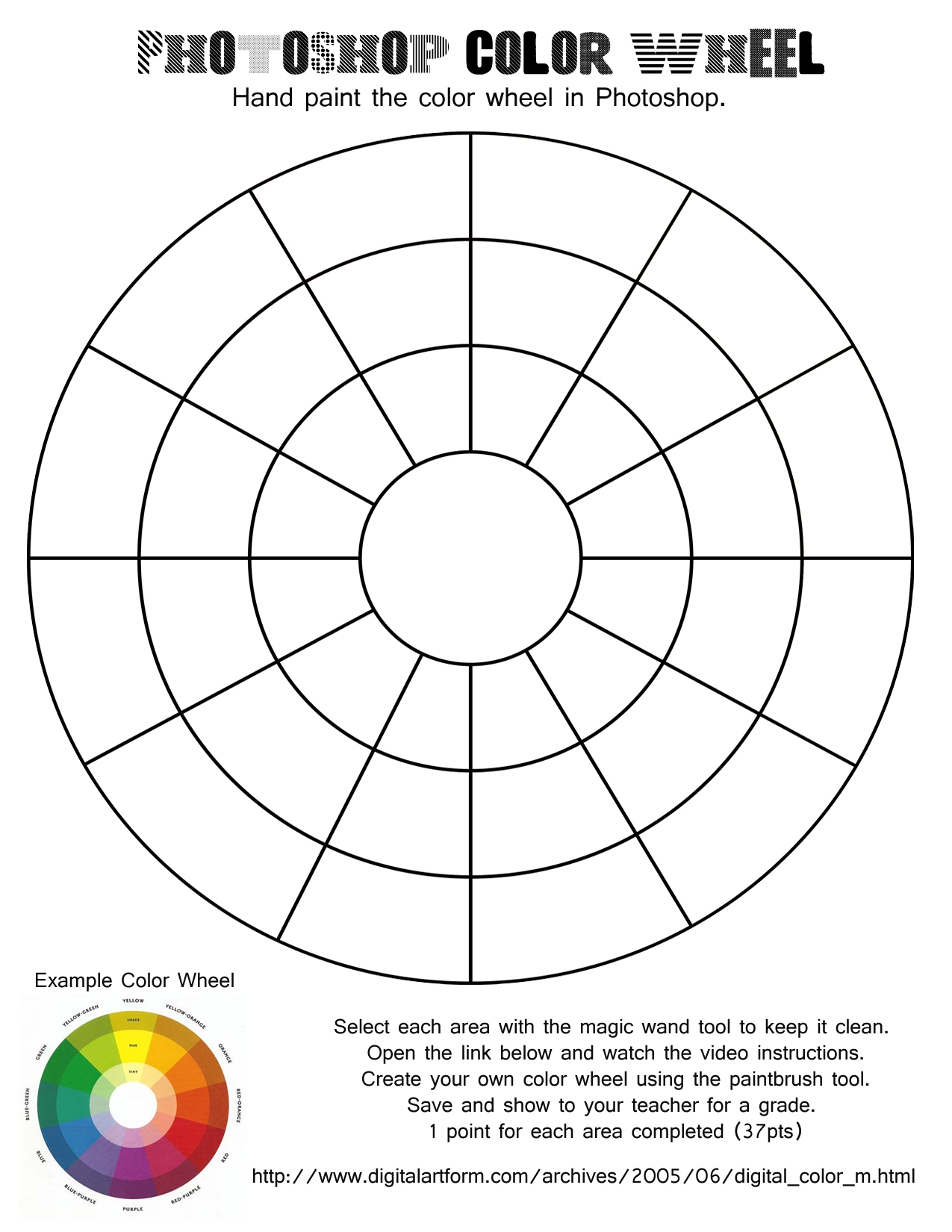 Paint Your Own Color Wheel FREE Printable The Art Kit