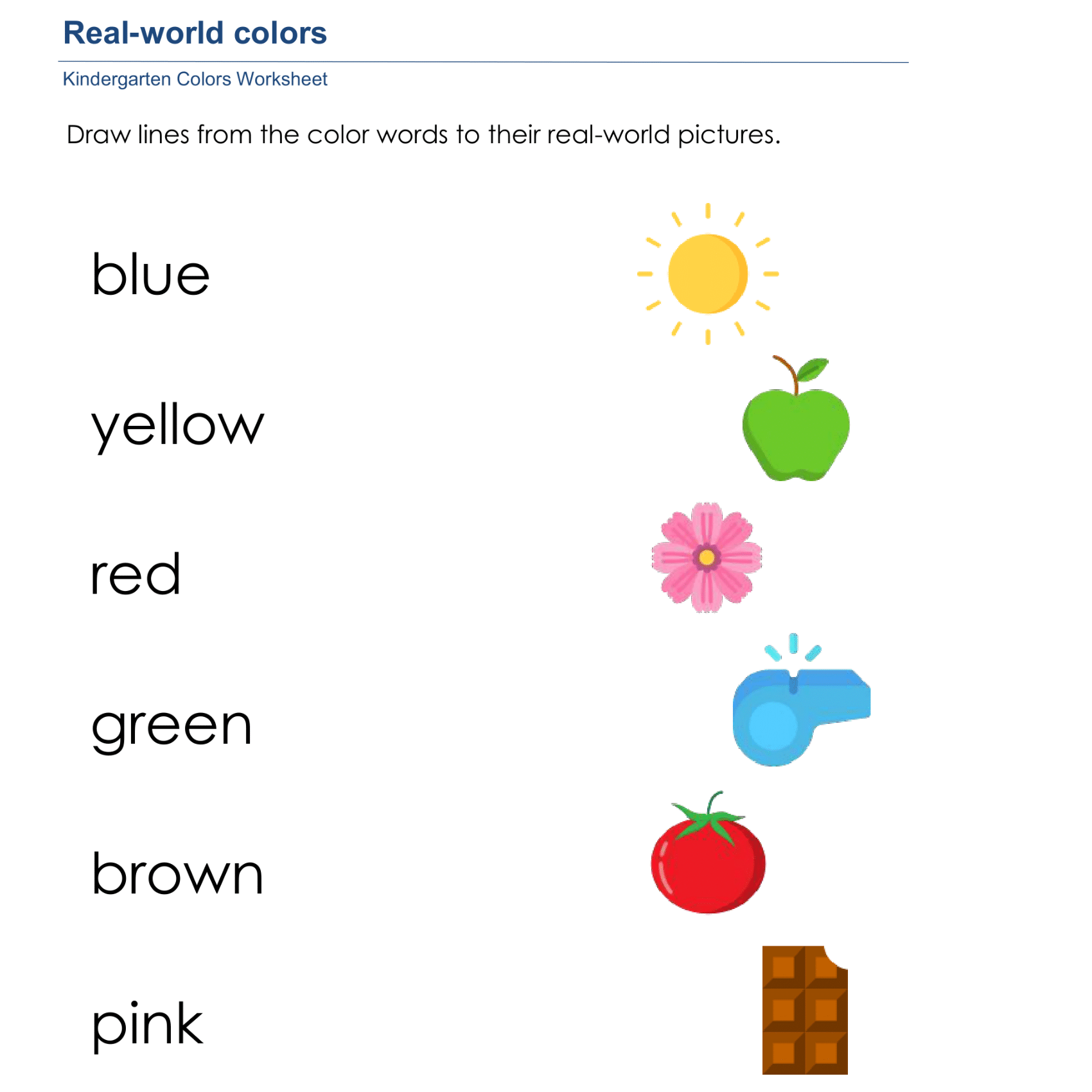 Color Word Match Kindergarten Worksheets For Color Recognition And Early Reading Skills Made By Teachers