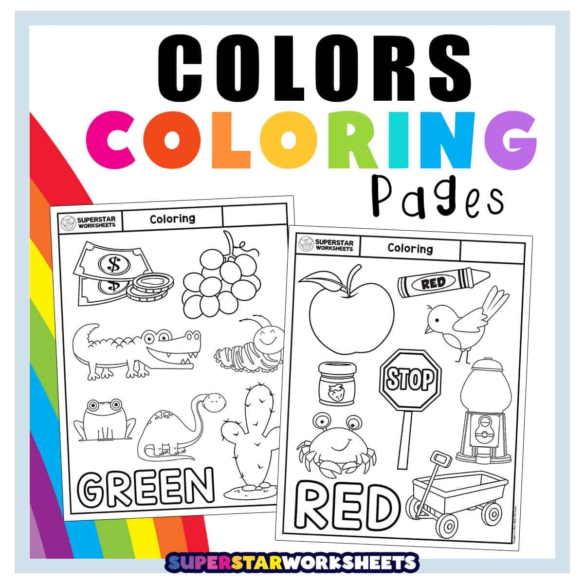 Color Wheel For Kids Learning Colors Game Printable Worksheet For Preschool Stock Vector Image Art Alamy