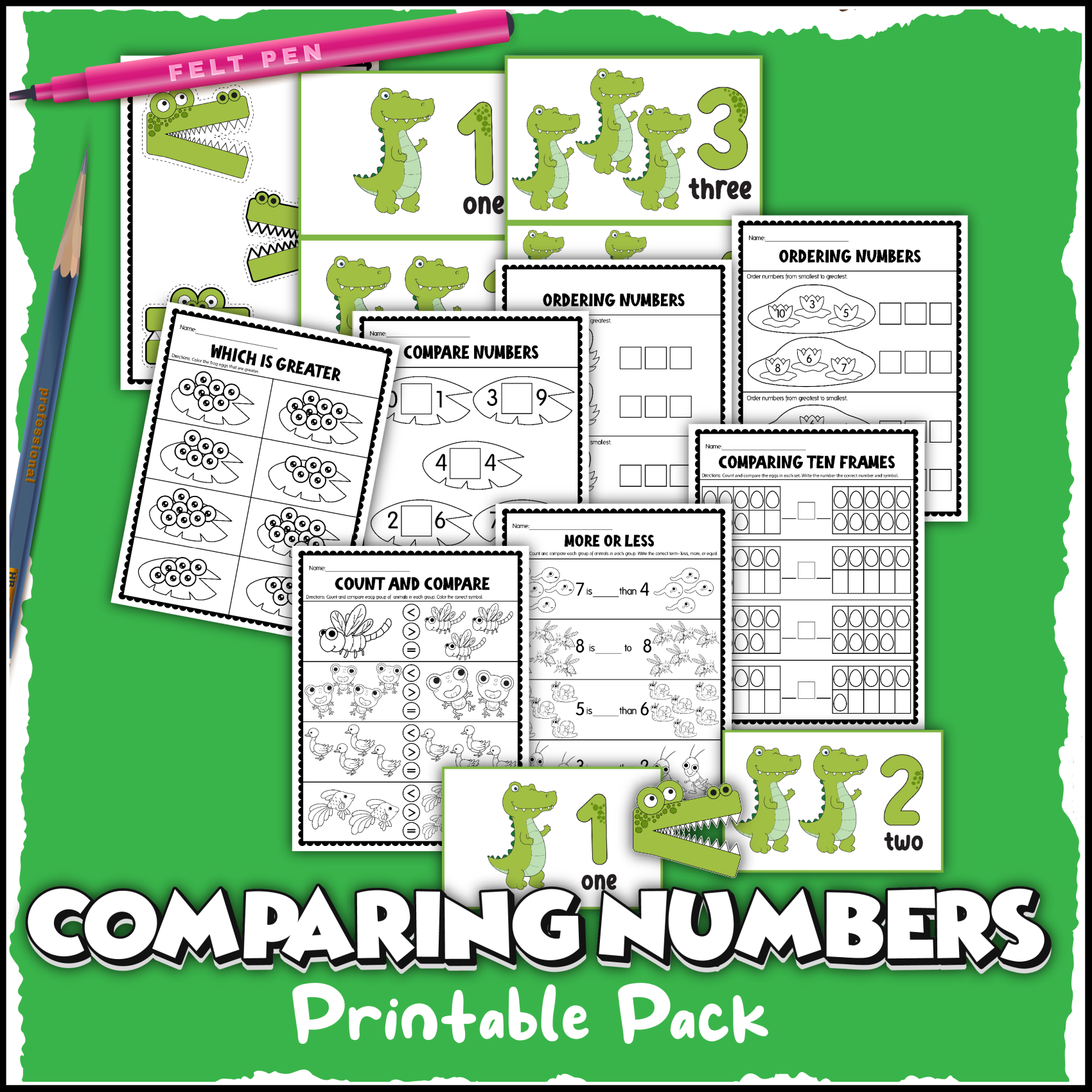 Comparing Numbers Printable Teaching Mama