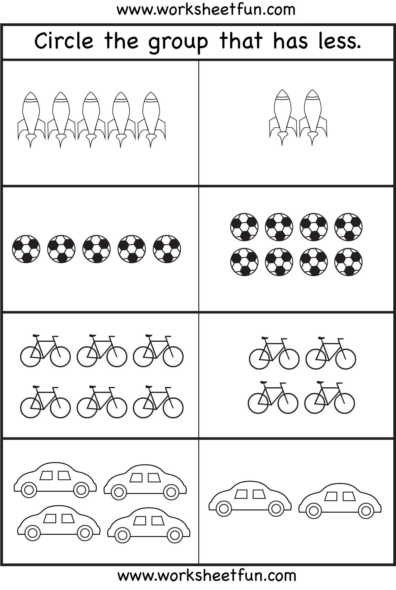 Comparison Worksheets More Or Less 2 Worksheets FREE Printable Worksheets Worksheetfun