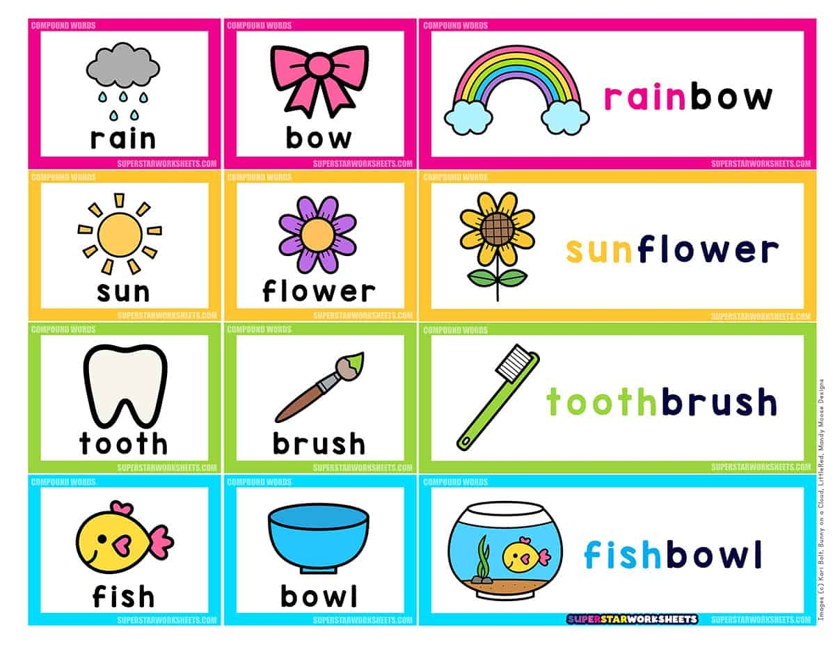 Compound Words Free Printables Superstar Worksheets
