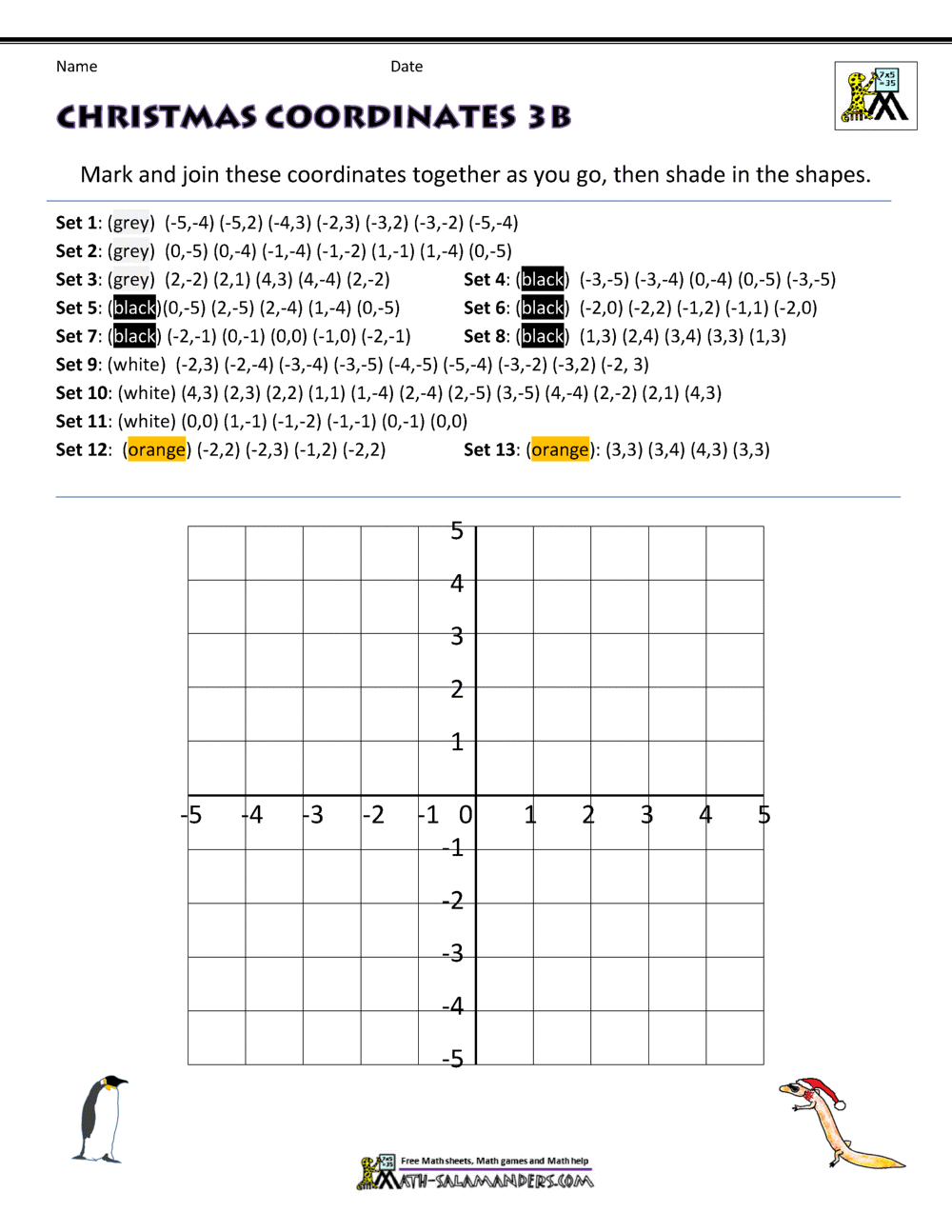Coordinate Plane Worksheets 4 Quadrants