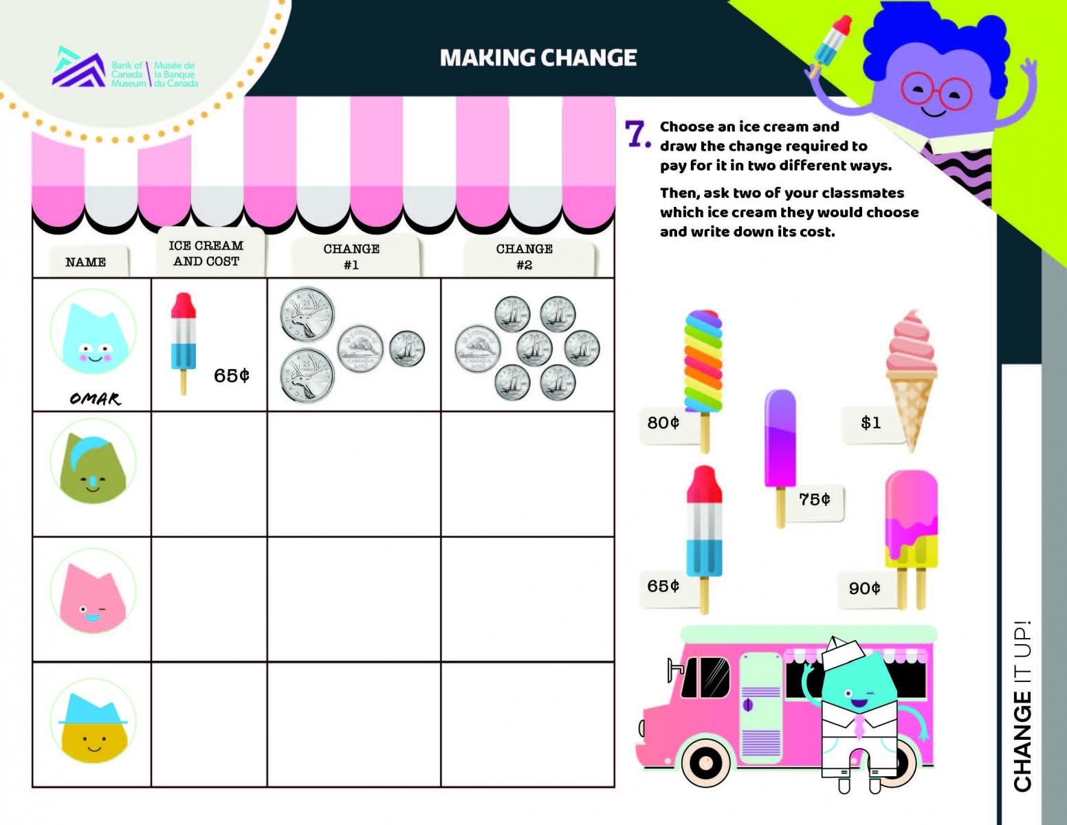 Counting Money And Making Change Bank Of Canada Museum Money Worksheets Free Printables Superstar Worksheets
