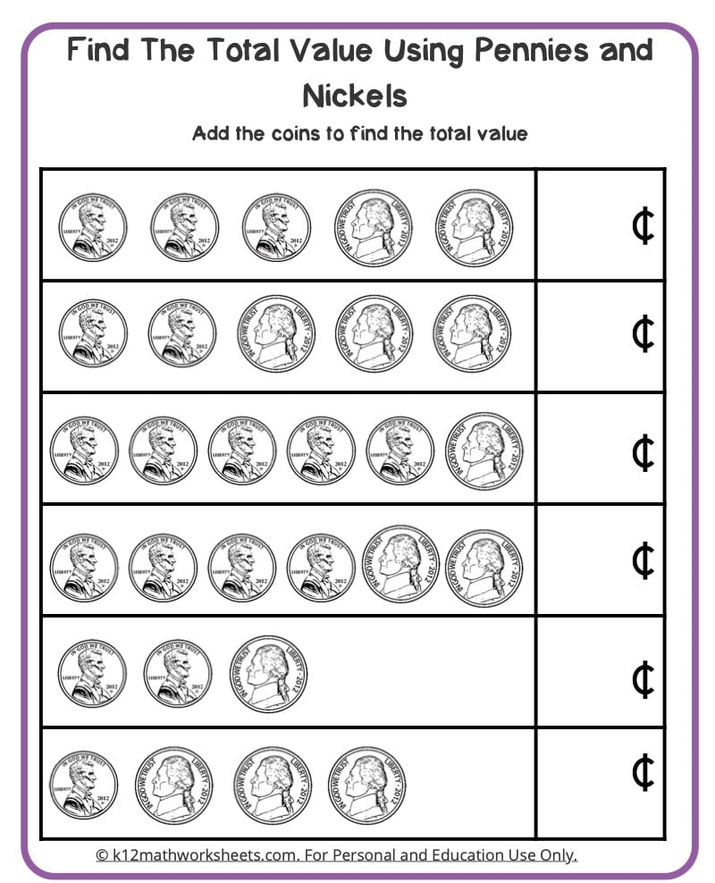 Coin Recognition Quest Printable Worksheets For Kids To Master Counting Skills Made By Teachers