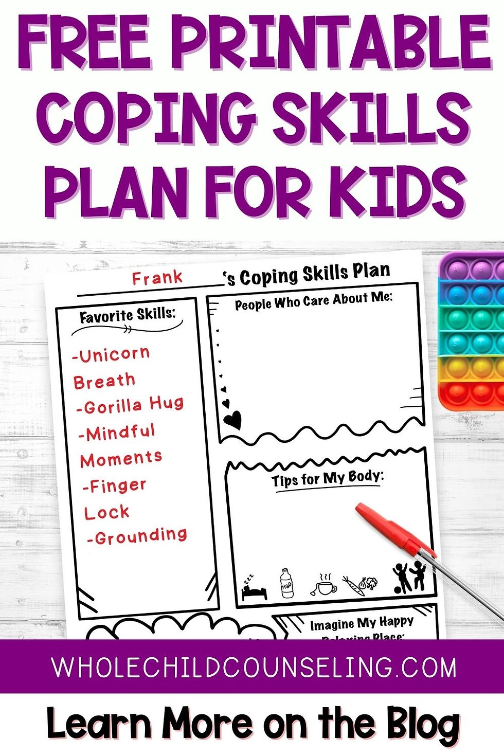 Creating A Coping Skills Plan With A Free Printable For Kids