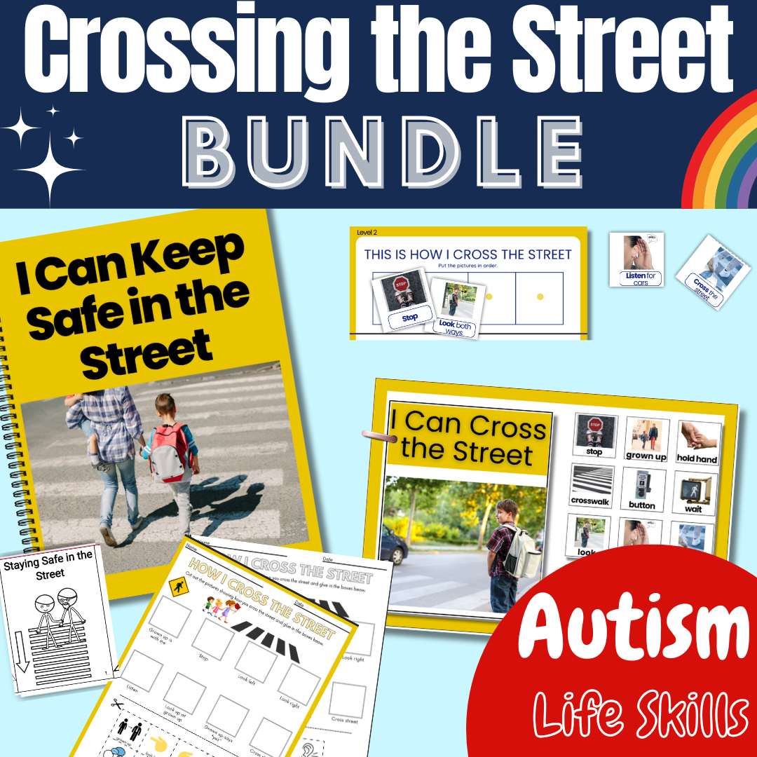 Crossing The Street Road Safety Bundle Social Story Adapted Book Worksheets Made By Teachers Crossing The Street Road Safety Bundle Social Story Adapted Book Worksheets Made By Teachers