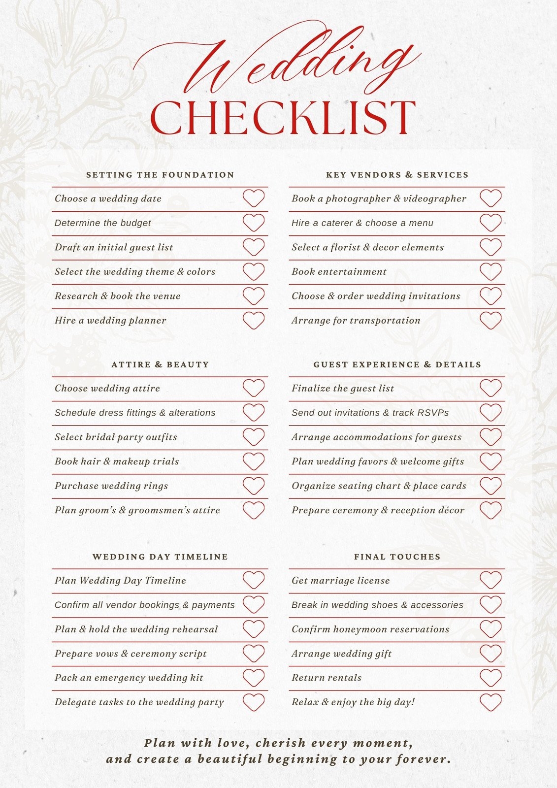 Download Printable Wedding Planning Checklist Eco Style PDF